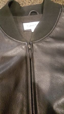 Calvin Klein leather jacket (biker leather) xl