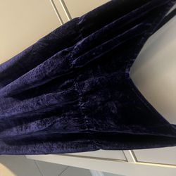 Madewell Blue Velvet Dress