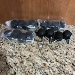 4 Sets Of 4 Plastic Caster Wheels.  Total Of 16 Wheels. New Never Used.