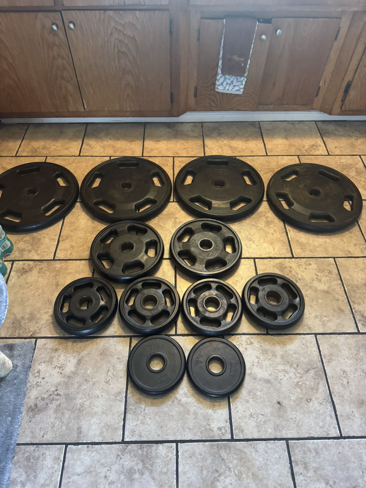 Olympic Weights Rubber Coated. 305