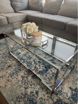 Glass Coffee Table & End Tables