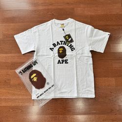 White Bape Ape Head Tee Shirt