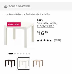 Side table, white