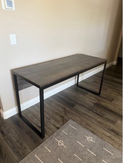 Minimalist Dark Wood Writing Desk / Console Table