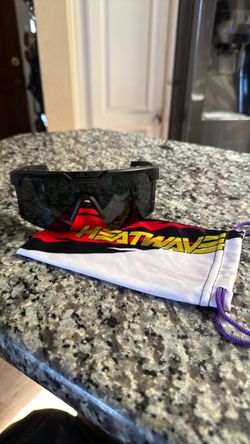 Heat Wave Blacked out Dark lense Sunglasses with Pouch