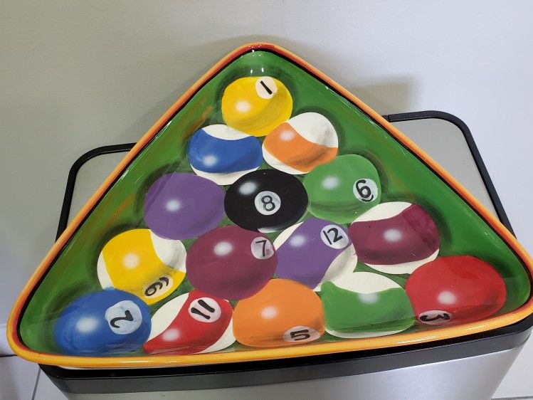 CHRISTMS IN JULY..Billiard Glass Dish