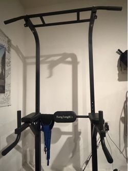 ngTong&Li Power Tower, Pull Up Bar Dip Station/Stand for Home Gym Strength Training Workout Equipment