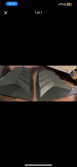 Carbon Fiber Rear Side Window Louver Cover/ Side Skirt carbon/muffler Carbon 