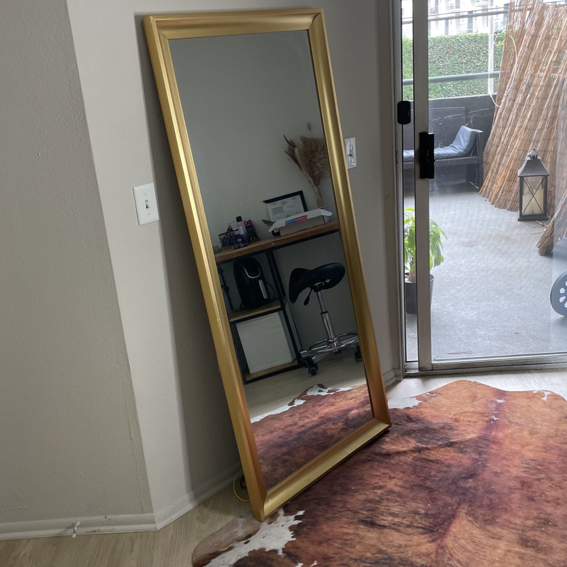Full Sized Gold Mirror For Sale