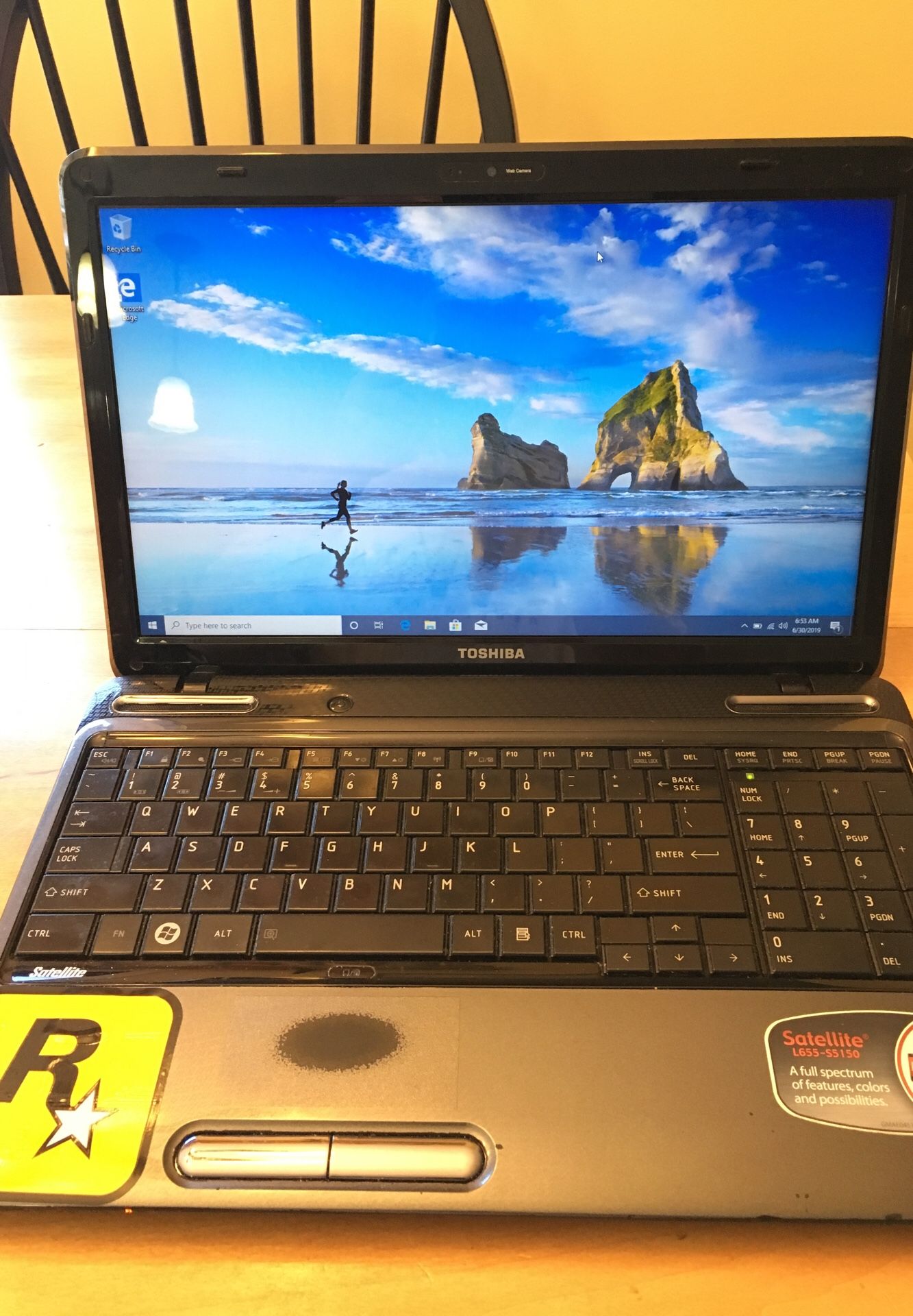 Toshiba Satellite laptop