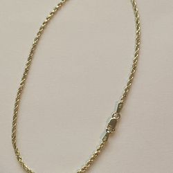 10k Real Gold Anklet 100% Pure Gold 2.5mm 