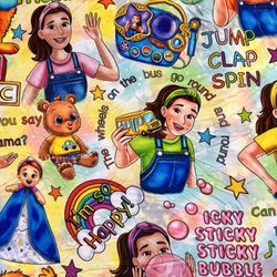 RARE Sugar Swan Ms Rachel Crib Sheet 