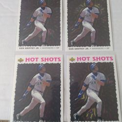 1993 Upper Deck Ken Griffey Jr Hot Shots Baseball Card Lot Of 4