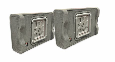 BRAND NEW 2 12” KICKER L7t shallow series subwoofers with slim boxes
