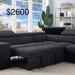 New Sleeper Sectional Couch ! Free Delivery ! Zero Down Financing  !