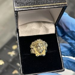 14k Gold Medusa Ring