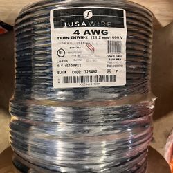#4 500ft THHN Copper Wire Stranded New 