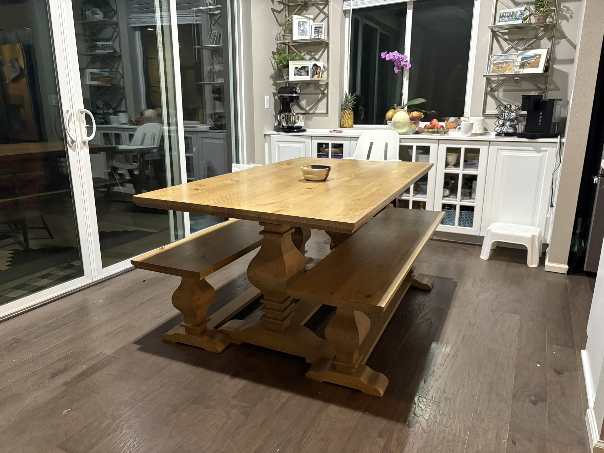 Dual Bench dining Table