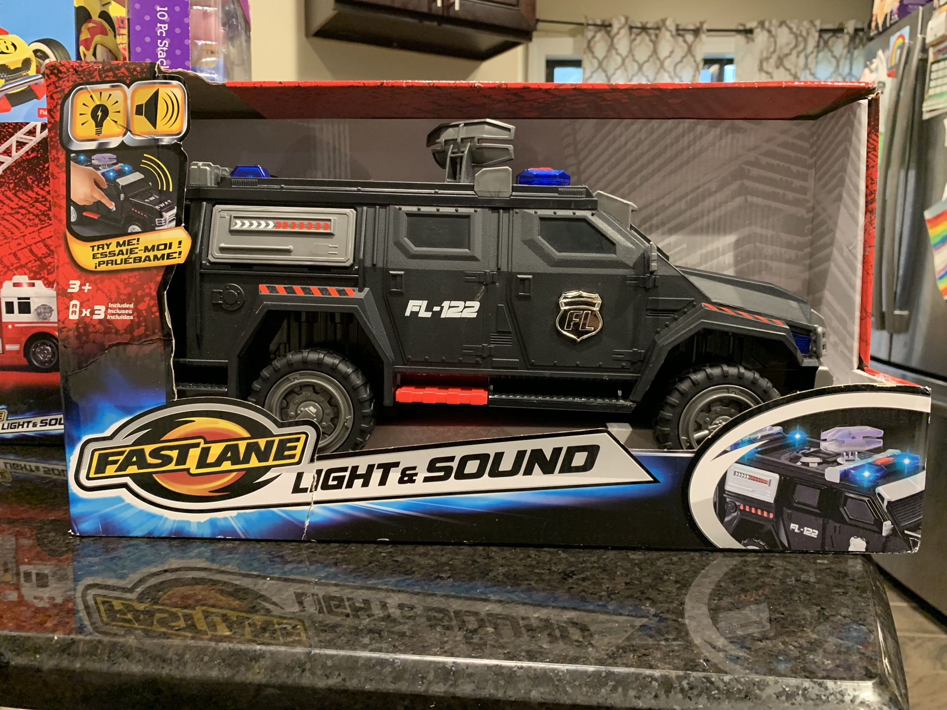 New Fast Lane light and sound Police swat truck!!