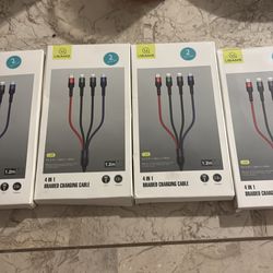 4-in-1 Braided Charging Cable – $12 Each (Limited Supply!)
