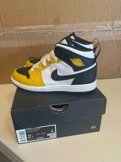 Air Jordan 1 Mid PS Yellow Ochre Size 2Y
