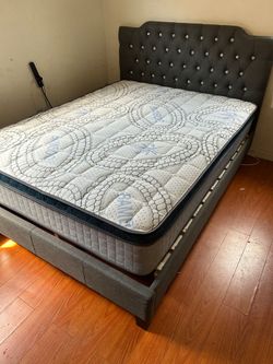Queen Size Mattress Pillow Top New Bedframe sold separately
