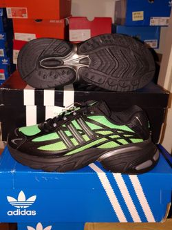 Adidas Adistar XLG 2.0 Black Green Running Shoe Y2K Retro Men's 9.5 New