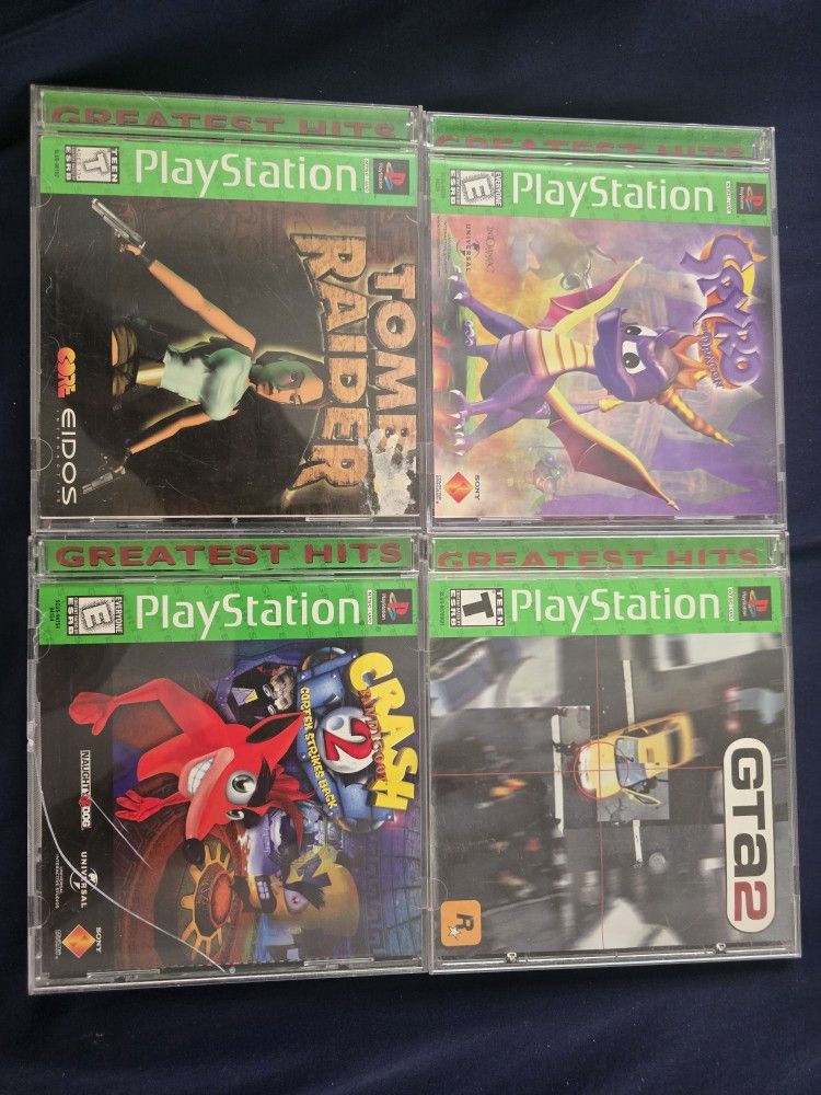 Playstation One Greatest Hits Video Game Bundle.