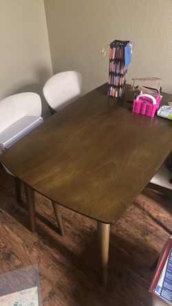 Modern Dining table and chair with Upholstered Seat