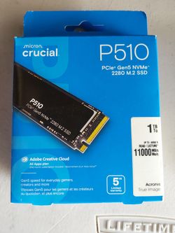 1TB Internal SSD Crucial P510