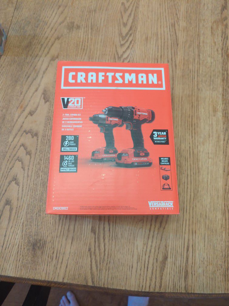 Craftsman 2-Tool Combo Kit : Drill And Impact (New In Box)
