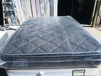 New queen pillowtop mattress and box spring