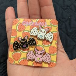 Cute Donut Bat Pins 🍩🦇