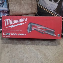 NEW MILWAUKEE M12 RIGHT ANGLE DRILL 