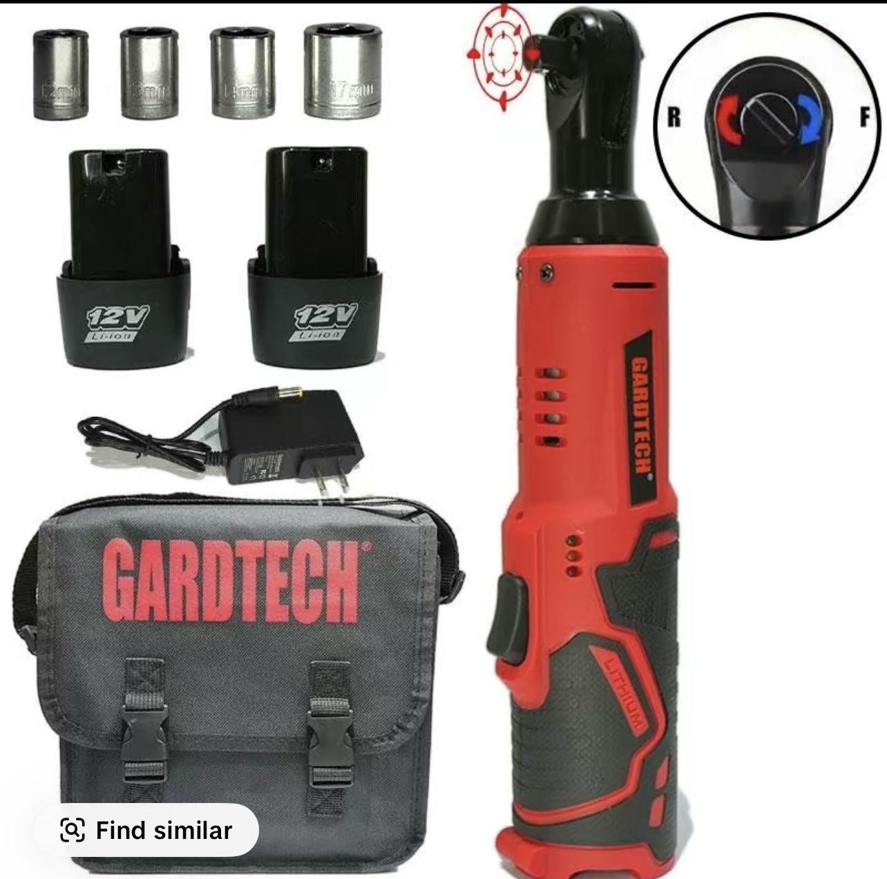 Gardtech 12V Cordless Ratchet Wrench Kit