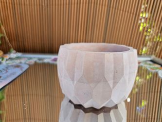 Handcrafted geometric planter made with premium, high-quality cement and individually poured by hand. Finished with a high-gloss sealer for added prot