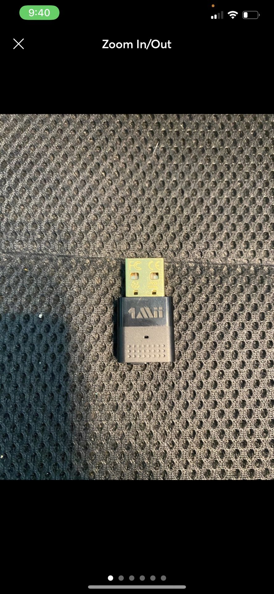 Wireless USB audio transmitter. USB cabl