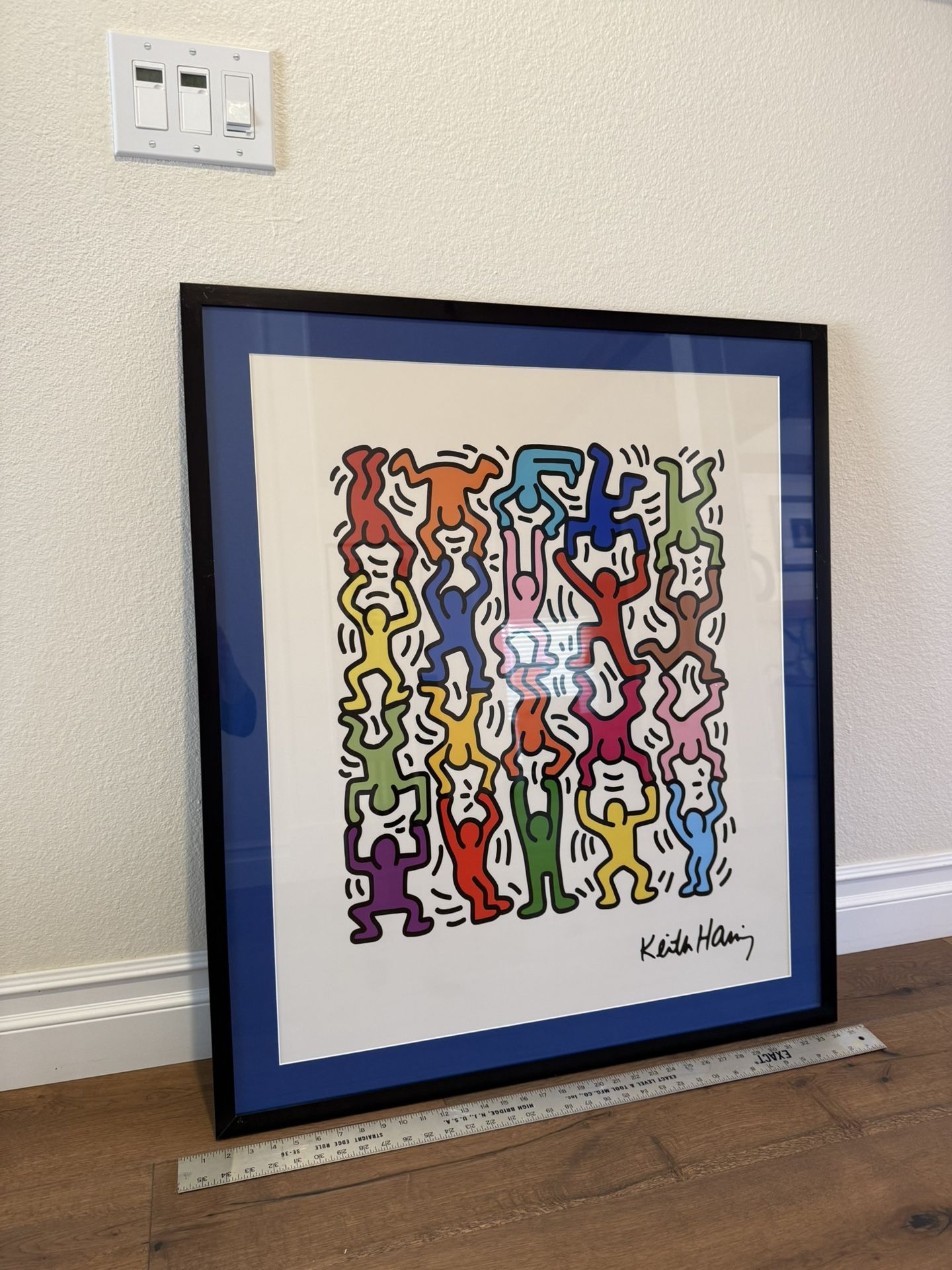Huge Keith Haring Framed Art Print