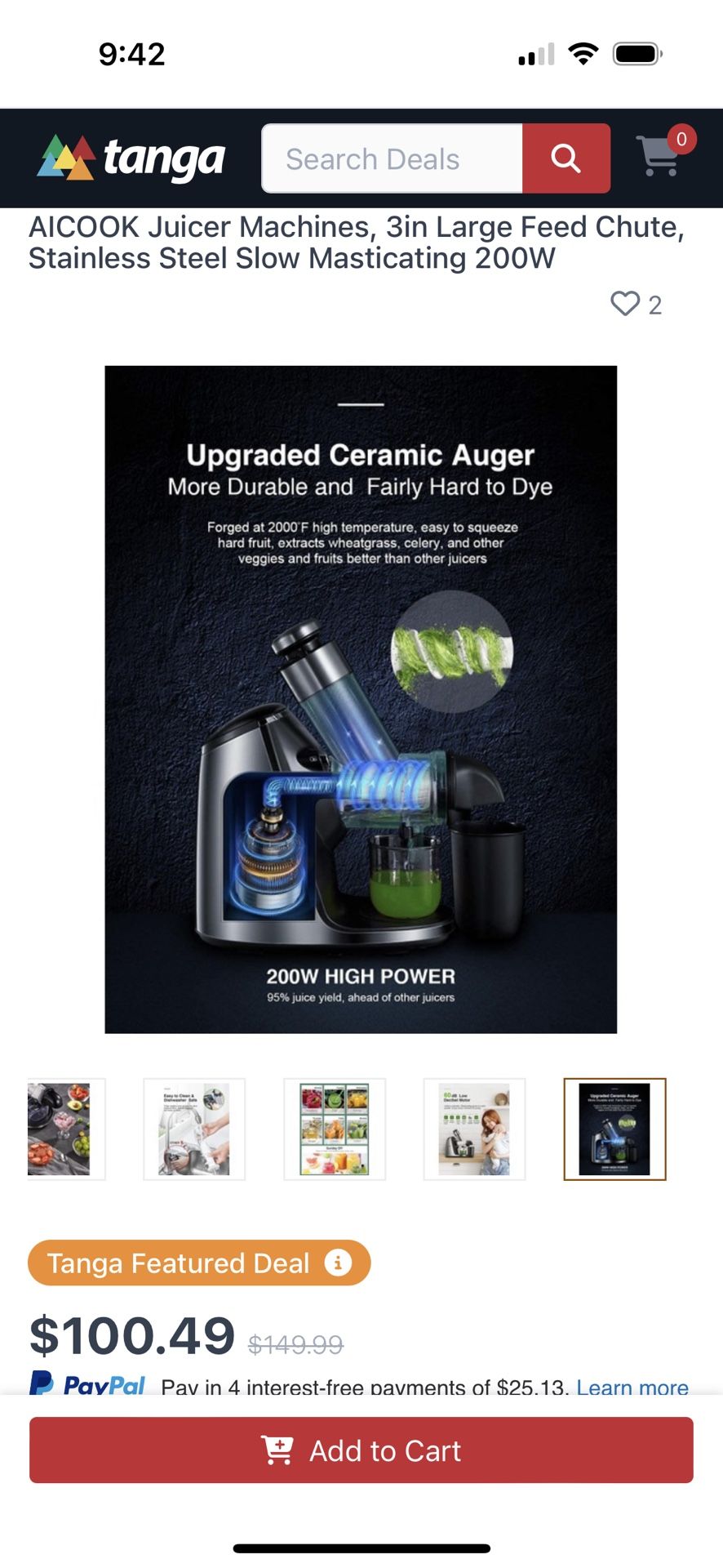 AICOOK Juicer Machines, 3in Large Feed Chute, Stainless Steel Slow