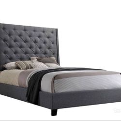 Chantilly Grey Upholstered King Bed