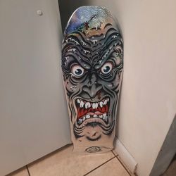 Limited Edition Rob Roskopp Screaming Face Reissue Santa Cruz Platinum Foil Skateboard Deck