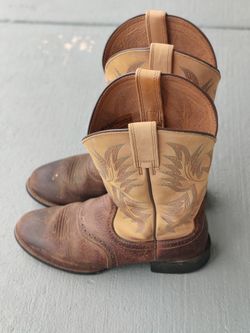 Ariat ATS Pro Western Cowboy Boots Men’s Size 8D Brown/Tan Leather