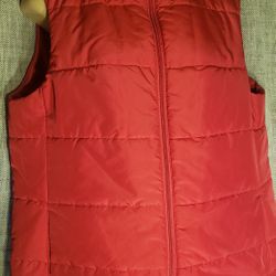 Michael Kors Puffer Vest | Women's Large | Red Quilted Puffer Vest - NICE