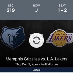 Grizzlies Vs Lakers 