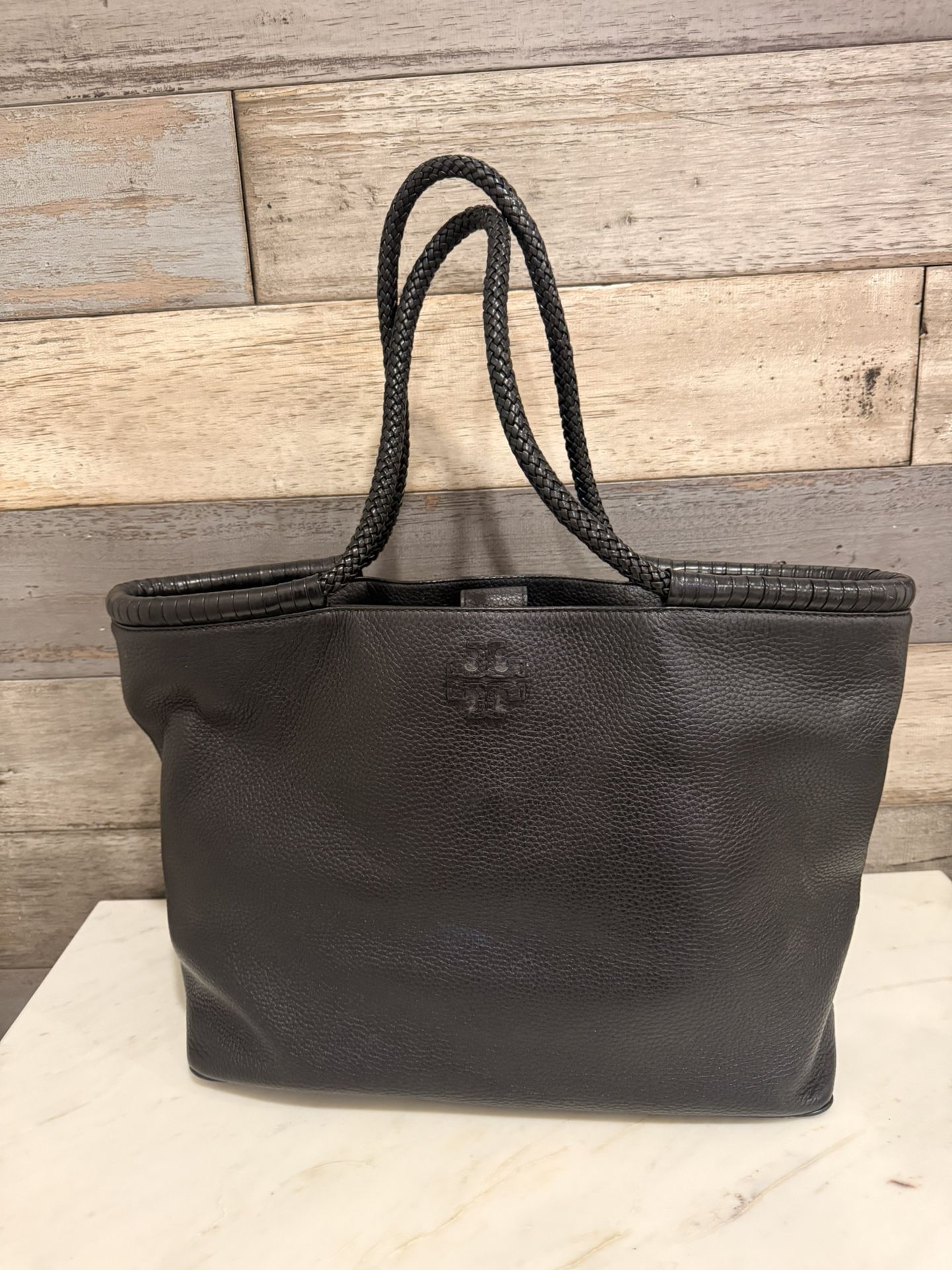 Tory Burch Black Leather Tote