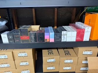 Colognes / perfumes / Yeezy slides