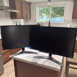 2x LG 75hz Low Latency Monitors