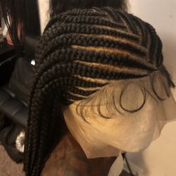 Full Lace Braided Wigs 36 Inches 