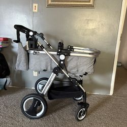BABY JOY Baby Stroller, 2-in-1 Convertible Bassinet Reclining Stroller