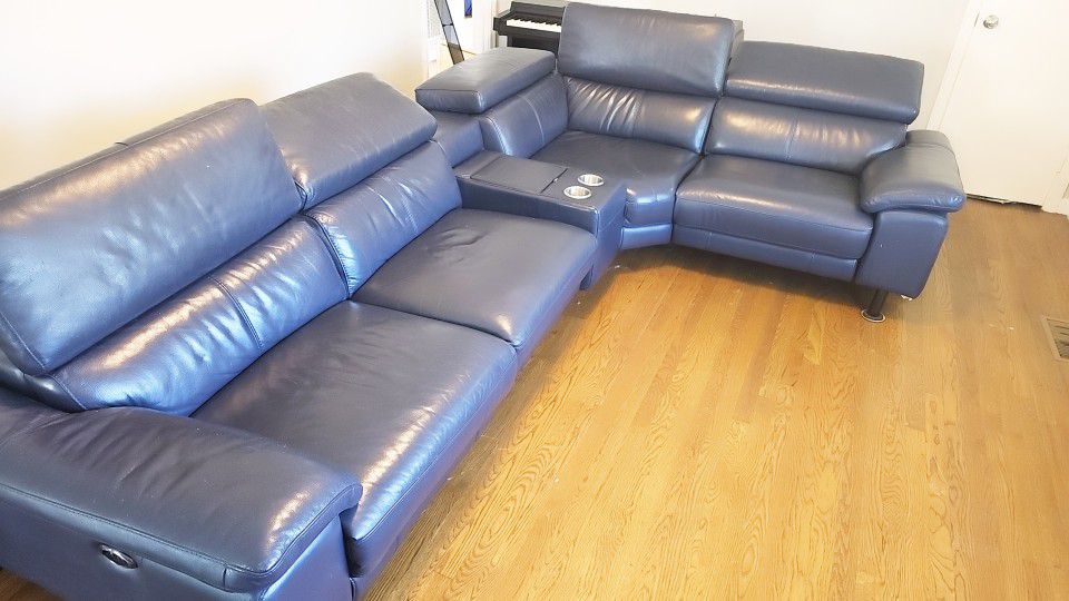 Leather Couch Sectional(electric Reclining)